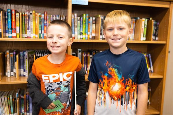 Students in the Library.